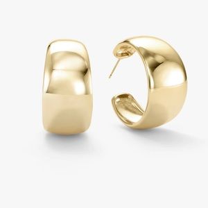 MELINDA MARIA - She’s So Smooth Mama Hoops - Gold Thick Earrings Selena Gomez